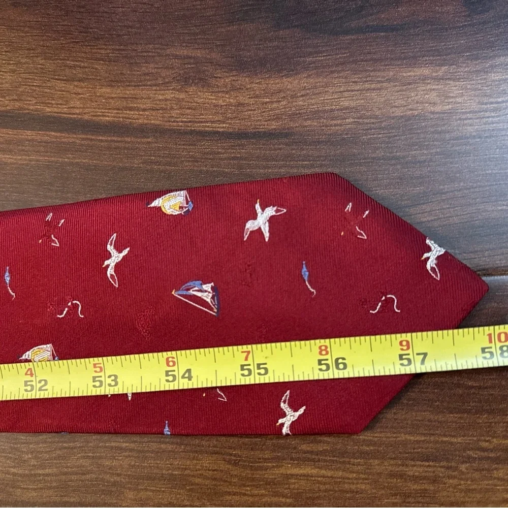 🌿END of SEASON SALE🌿BROOKS BROTHERS Elegant Red Tie with Nautical Design